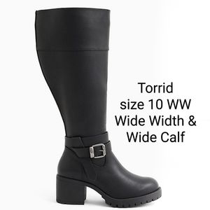 Torrid Knee High Boots 10 WW Wide Width WIDE CALF